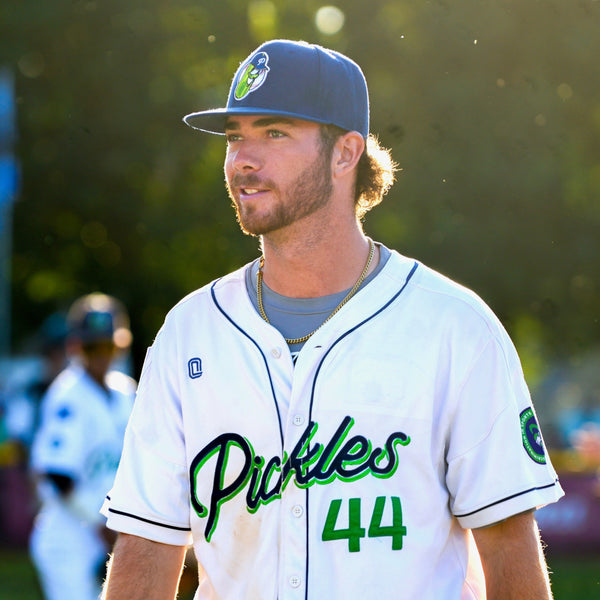 2023 Game-Worn Official League Portland Pickles Green Pullover Jersey #16 Kyler Stancato (XL)