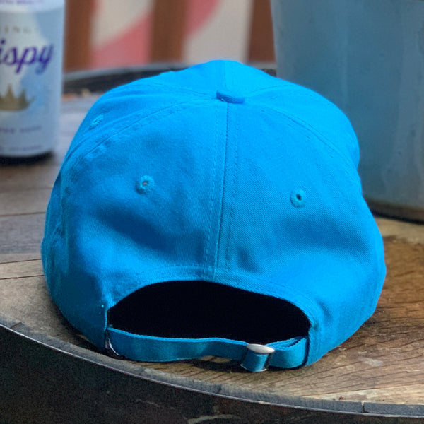 Lake Cool Blue on Mid Blue Baseball Cap — Buddy by The Sea