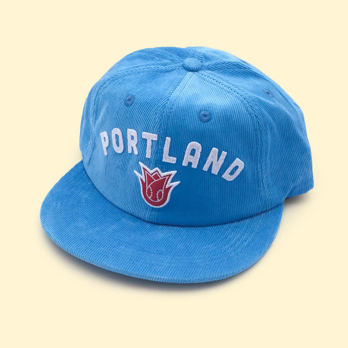 Official League Portland Rosebuds Blue Arched Icon Corduroy Hat