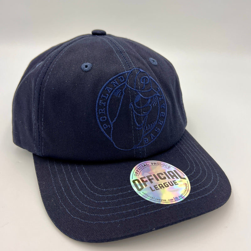 Official League x Portland Pickles Navy Blackout Dad Hat