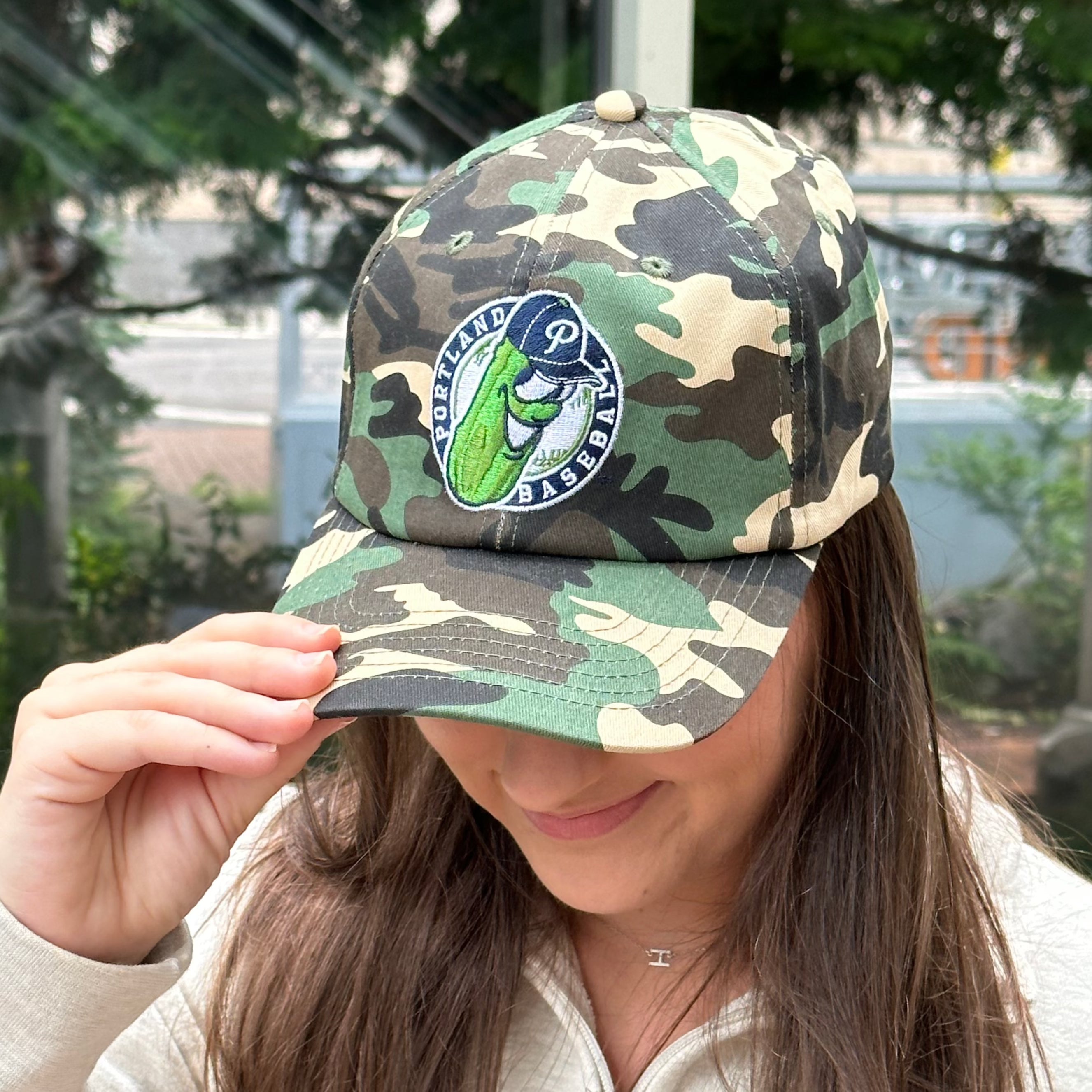 Official League Portland Pickles Camo Dad Hat