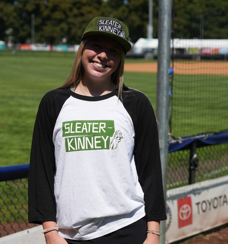 sleater kinney baseball tee