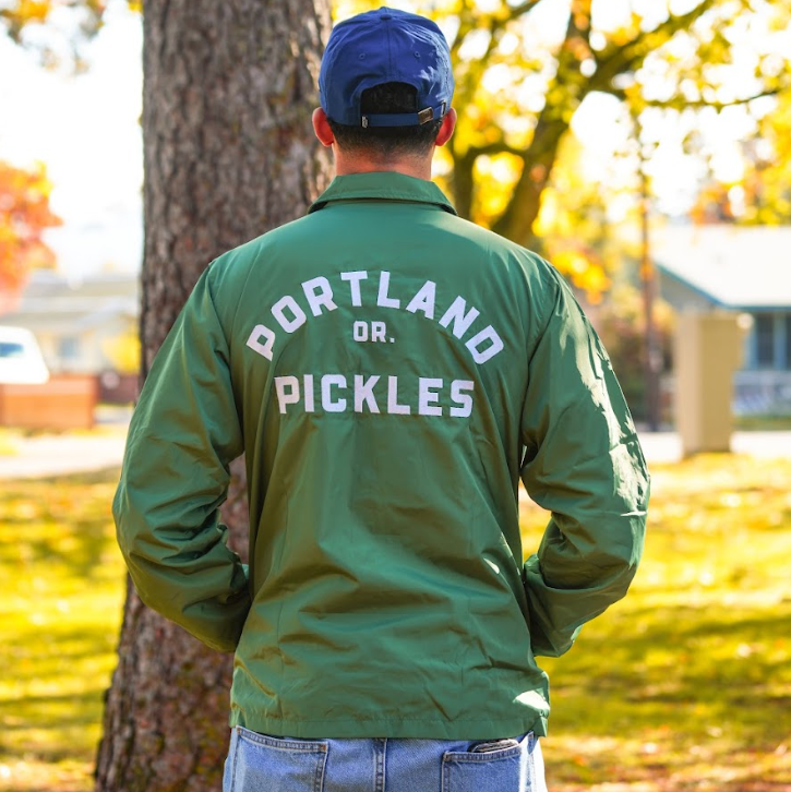 Official League x Portland Pickles Green Skater Jacket