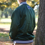 Official League x Portland Pickles Forest Green Satin Bomber Jacket