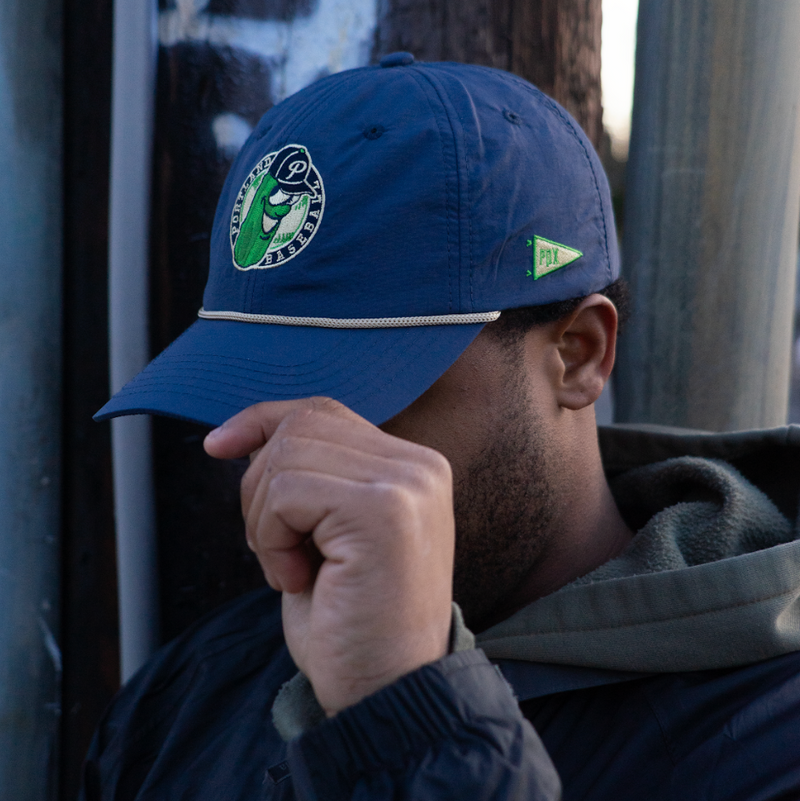 Official League x Portland Pickles Badge Navy Nylon Hat