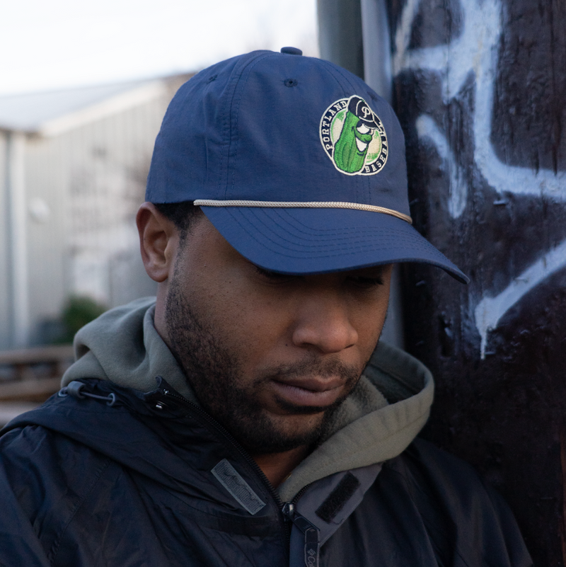 Official League x Portland Pickles Badge Navy Nylon Hat