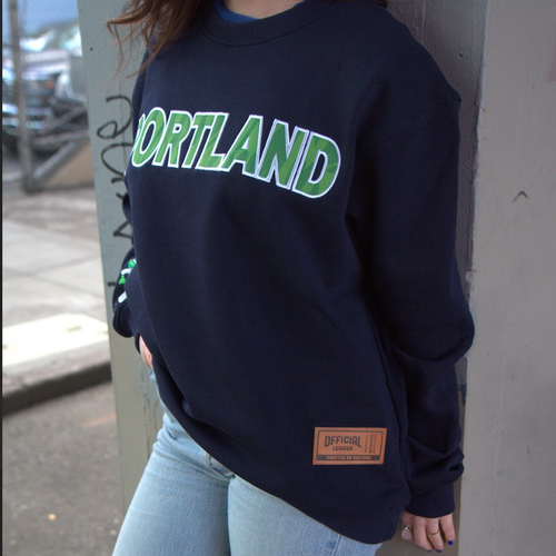 Official League x Portland Pickles Embroidered Block Pickle Crewneck