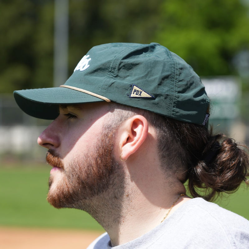 Official League x Portland Pickles Cursive Forest Green Nylon Hat