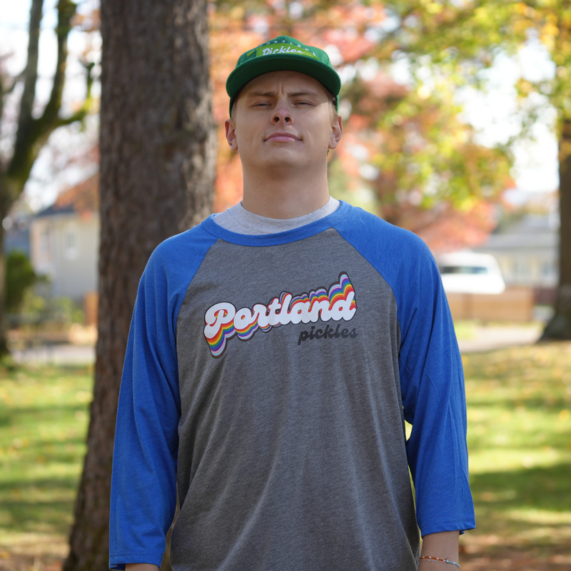 Pride Baseball Tee 3/4 Sleeve Royal Blue